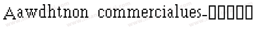 Aawdhtnon commercialues字体转换